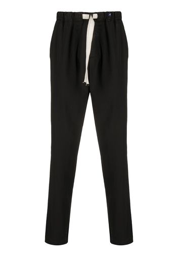 drawstring waist straight-leg trousers