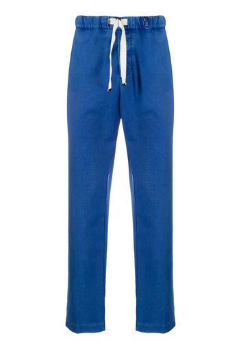 drawstring waist straight-leg trousers