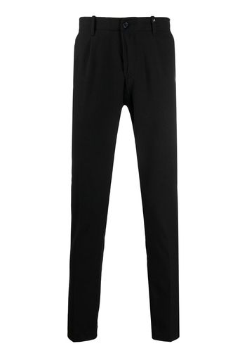 plain straight leg trousers