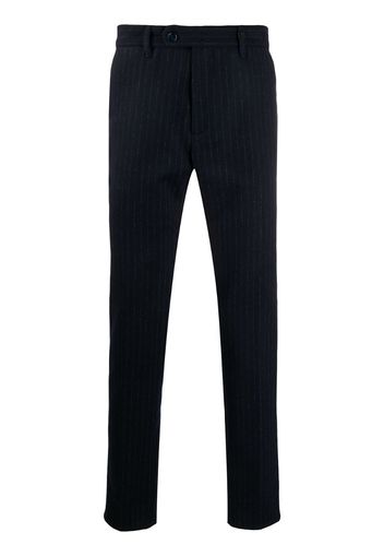 pinstripe straight leg trousers