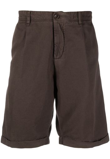 Myths linen-cotton blend shorts - Marrone