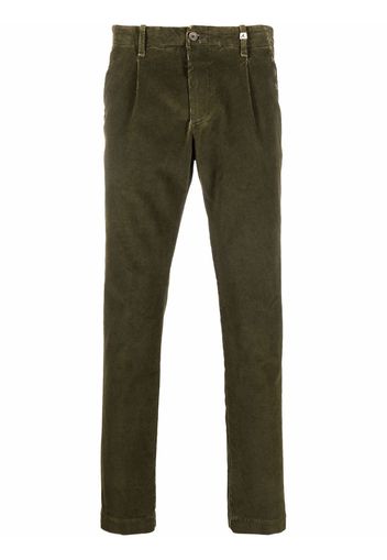 Myths corduroy logo-patch trousers - Verde