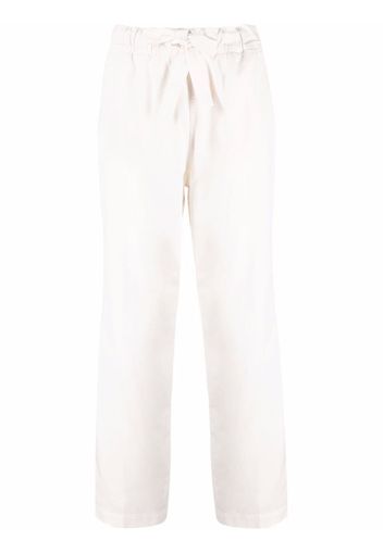 Myths straight-leg drawstring-waist trousers - Bianco