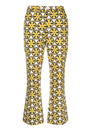 Myths Pantaloni svasati con stampa geometrica - Giallo