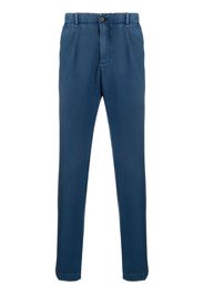 straight leg pleated detail trousers