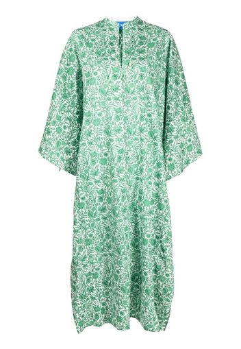 Nackiyé Joyce floral-print poncho - Verde