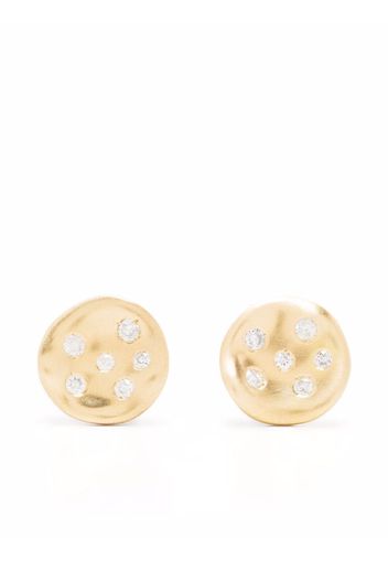 Nada Ghazal 18kt yellow gold My Muse Urban Winter stud earrings - Oro