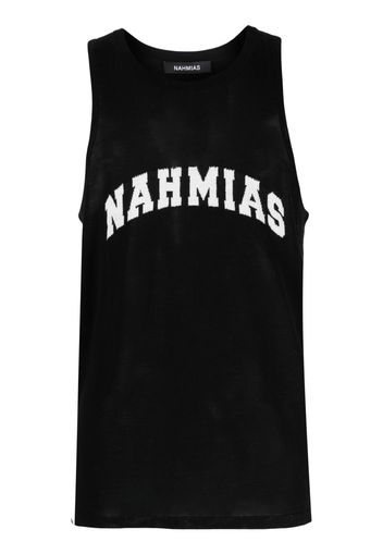 Nahmias intarsia-logo tank top - Nero