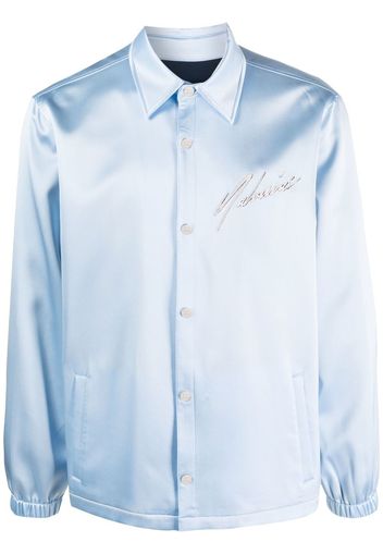 Nahmias Giacca-camicia con ricamo - Blu