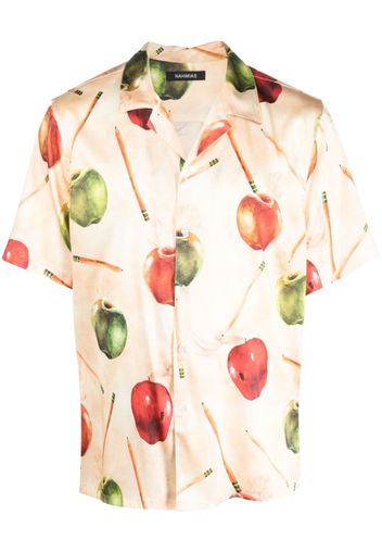 Nahmias apple-motif silk shirt - Toni neutri