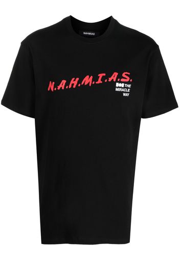 Nahmias logo-print cotton T-shirt - Nero