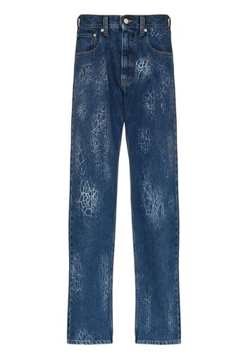 Namacheko Jeans dritti Ushi con stampa - BLUE SPIDER NET