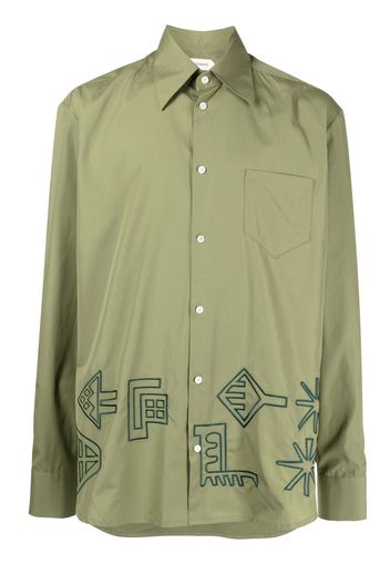 Namacheko Camicia con ricamo - Verde