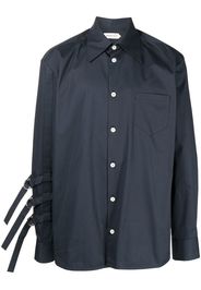 Namacheko buckle-sleeve detail shirt - Blu