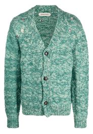 Namacheko merino wool V-neck cardigan - Verde