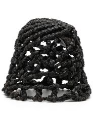 Namacheko raffia woven bucket hat - Nero