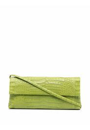 Nancy Gonzalez Clutch con effetto coccodrillo - Verde