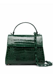 Nancy Gonzalez Borsa tote con effetto coccodrillo - Verde