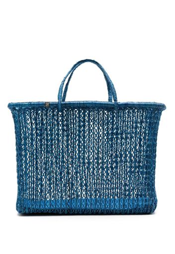 Nannacay Borsa tote Cambarazinho macramé - Blu