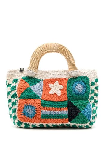 Nannacay Borsa tote Karin con design patchwork - Multicolore