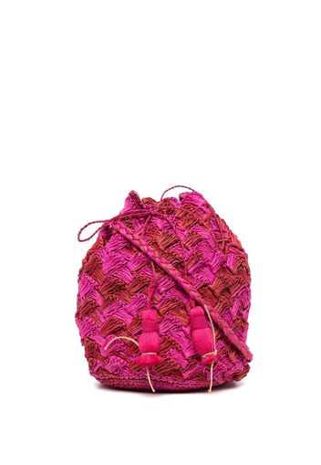 Nannacay Borsa a tracolla Zoe con ruches - Rosa