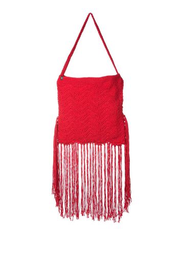 Nannacay Borsa tote Chloe all'uncinetto - Rosso