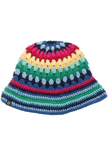 Nannacay Sky crochet-knit bucket hat - Verde