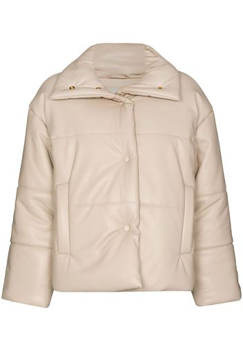 Nanushka Hide vegan leather puffer jacket - Bianco