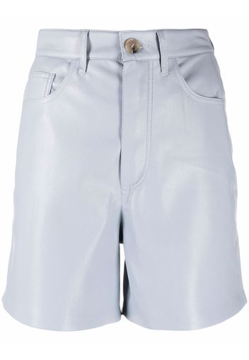 Nanushka high-rise flared shorts - Blu