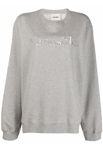 Nanushka logo-embroidered sweatshirt - Grigio