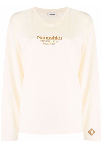 Nanushka T-shirt a maniche lunghe - Toni neutri