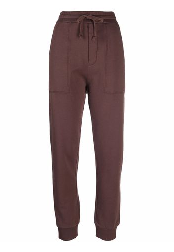 Nanushka logo-print cotton track pants - Marrone