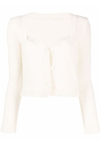 Nanushka Cardigan con scollo a cuore - Toni neutri