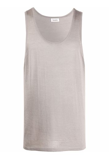 Nanushka logo-embroidered tank top - Grigio