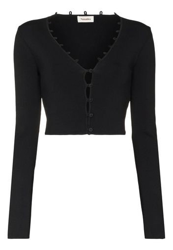 Nanushka Cardigan Danique crop - Nero