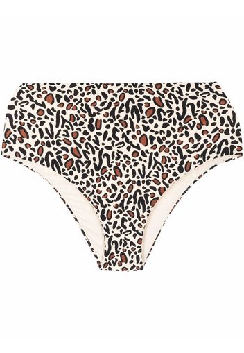 Nanushka leopard-print high-rise bikini briefs - Toni neutri