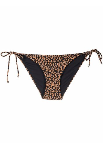 Nanushka animal-print tie-fastening bikini bottoms - Marrone