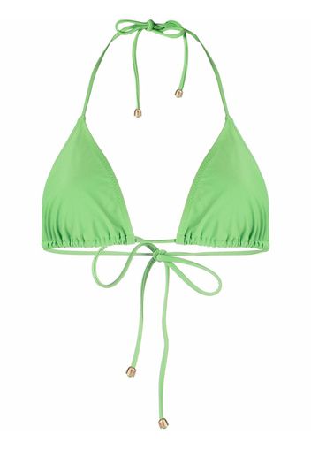 Nanushka Top bikini con scollo all'americana - Verde