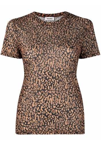 Nanushka T-shirt con stampa - Nero