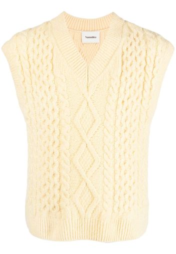 Nanushka Gilet con scollo a V - Giallo