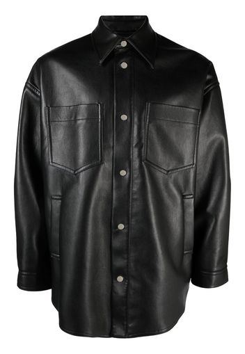 Nanushka Martin faux-leather shirt - Nero