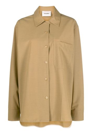 Nanushka classic-collar overshirt - Marrone