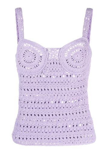 Nanushka bustier crochet-knit top - Viola