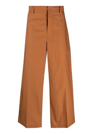Nanushka wide-leg cotton trousers - Marrone