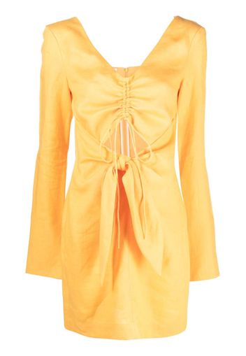 Nanushka Gilia ruched knot-detail minidress - Arancione