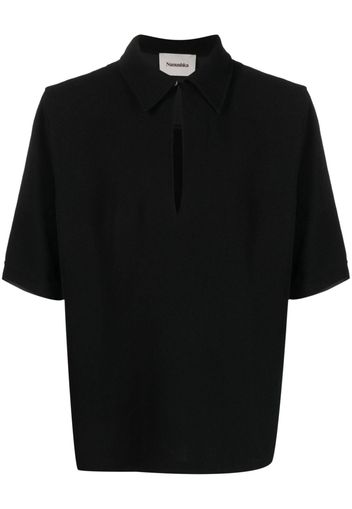 Nanushka Camicia Niklas bouclé - Nero