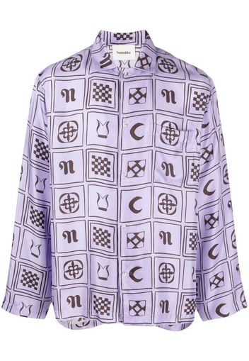 Nanushka Camicia con stampa grafica - Viola