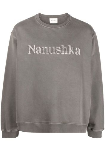 Nanushka Felpa con ricamo - Grigio