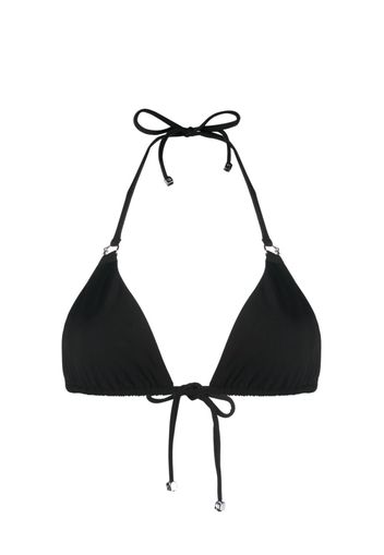 Nanushka Zaida triangle halterneck bikini top - Nero