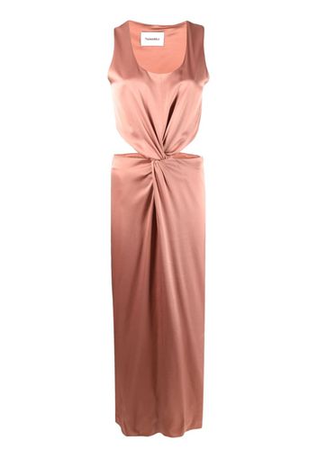 Nanushka Lucca cut-out satin dress - Marrone